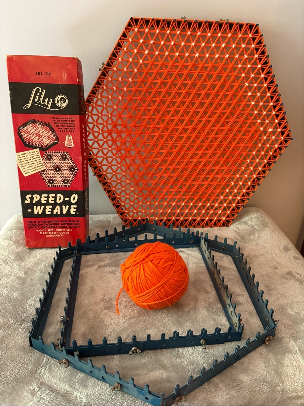 Vintage 1950s Lily Speed-O-Weave Kit With Instruction Book, Used